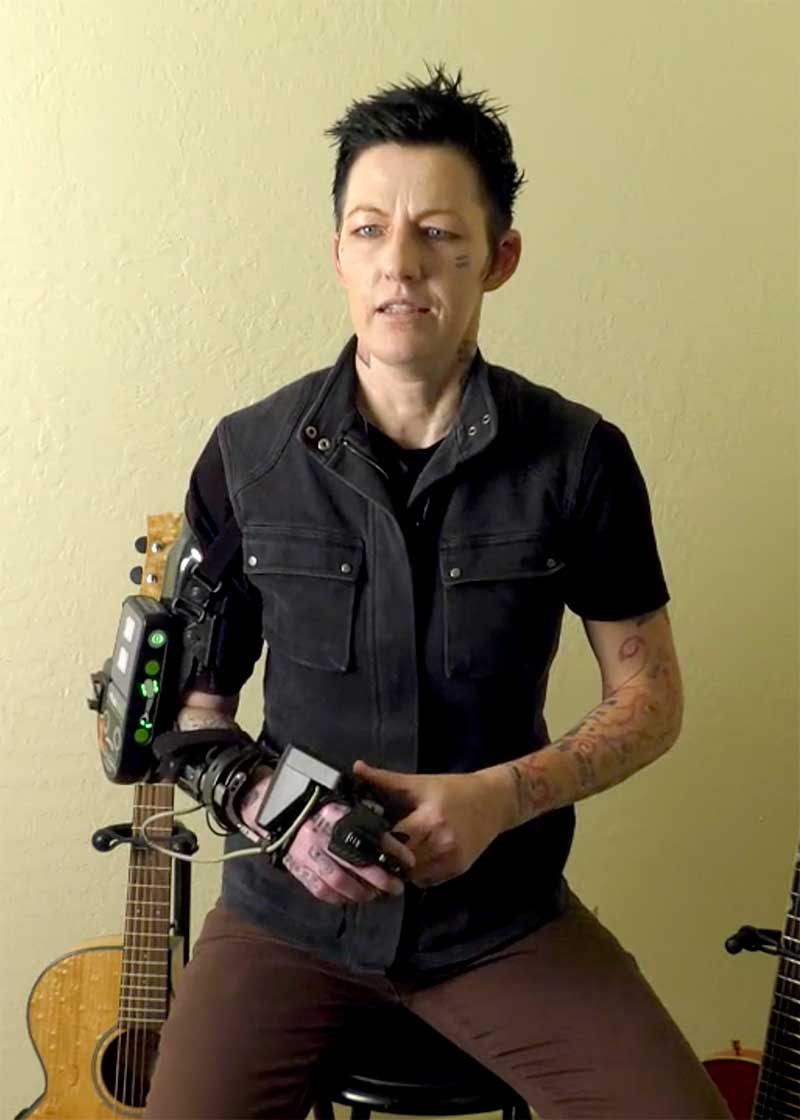 Sara Groves with the MyoPro