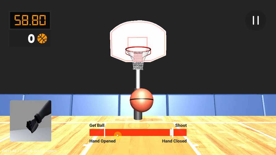 Image of a basketball MyoGame.