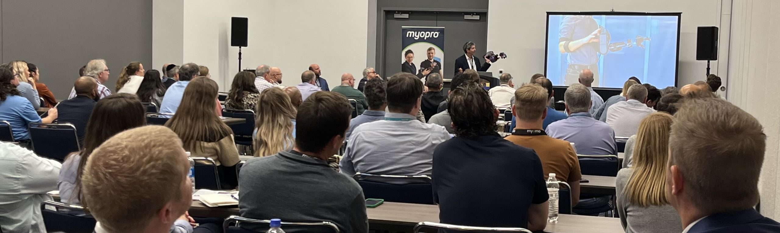 Clinicians participating in a MyoPro education course